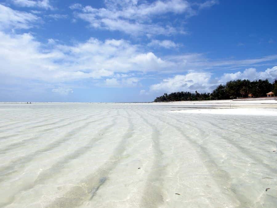 Strand von Paje bei Ebbe